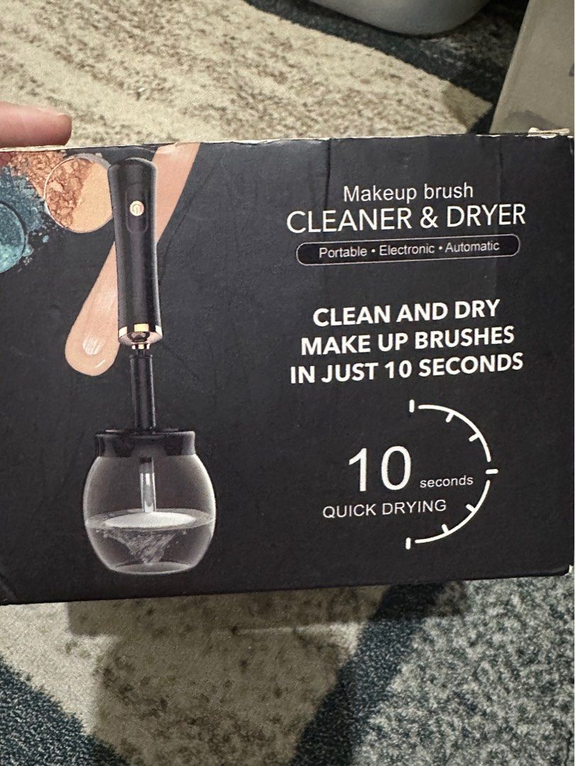 Good as new Makeup Brush Cleaner & Dryer (Category: Makeup) located in Manila. Submitted by shayne2 (Listing ID 1414010882, Image 2). Description: - Portable and electronic makeup brush cleaner and dryer. - Cleans and dries brushes in just 10 seconds! - Includes the cleaner, dryer, and user manual. Preloved. Used only once to try.