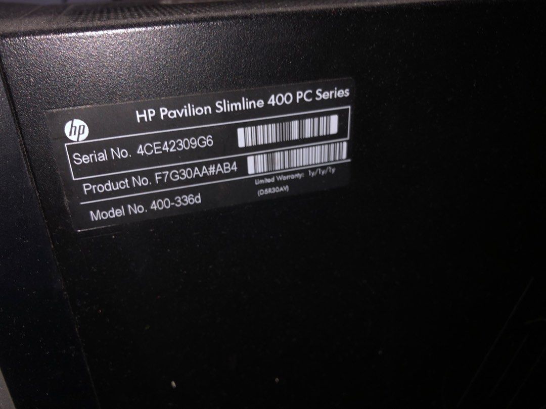 HP Pavilion Slimline 400 PC Series65605886222467112