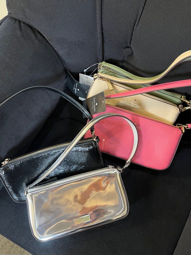 Kate Spade Small Shoulder Bag / Kili bag (Category: Luxury Bags & Wallets) located in Lucena. Submitted by thevintagemini (Listing ID 1413950377, Image 3). Description: The size is perfect for any casual outings 💕 - Retails for 11k - Kate Spade small shoulder bags - Available colors: black, silver, pink, green, white - Features zip closure - Includes a small handle - with tags attached - from US.