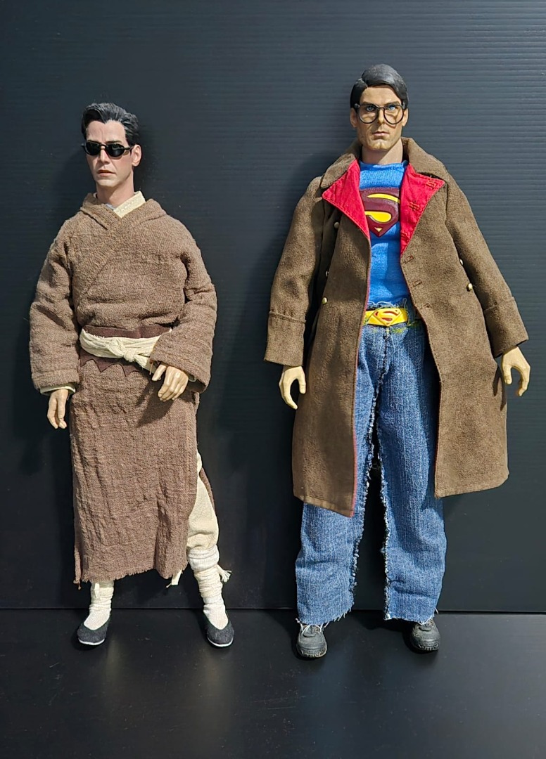 Kitbash 1/6 Scale Keanu Reeves (Matrix) & Christopher Reeves (Superman ...