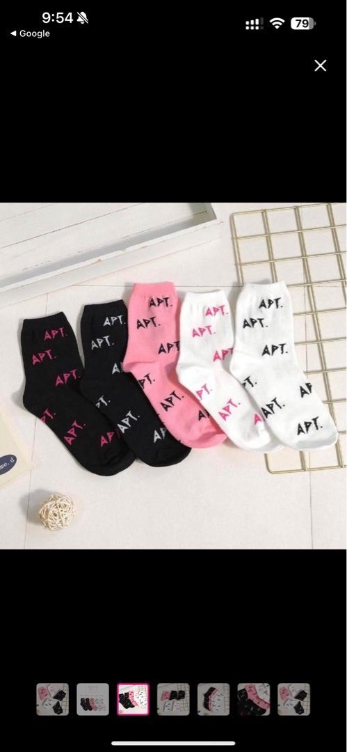 Korean Socks- APT Song -Iconic Socks (Category: Socks & Tights) located in Manila. Submitted by trendphile (Listing ID 1414006341, Image 1). Description: SOLD AS PER PAIR Product Information: ✔️1 Pair of socks 🏷 with tag ✔️Socks Size: adult free size (size 5-10) ☑️Legit Seller 🚚Lalamove Pick Up 📍Location: Binondo Area Mop: Gcash/Bank Transfer #socks #socksph #socksforsaleph #koreansocks #koreansocksph #ootd #ootdph #fashiontrends #fashionph #c