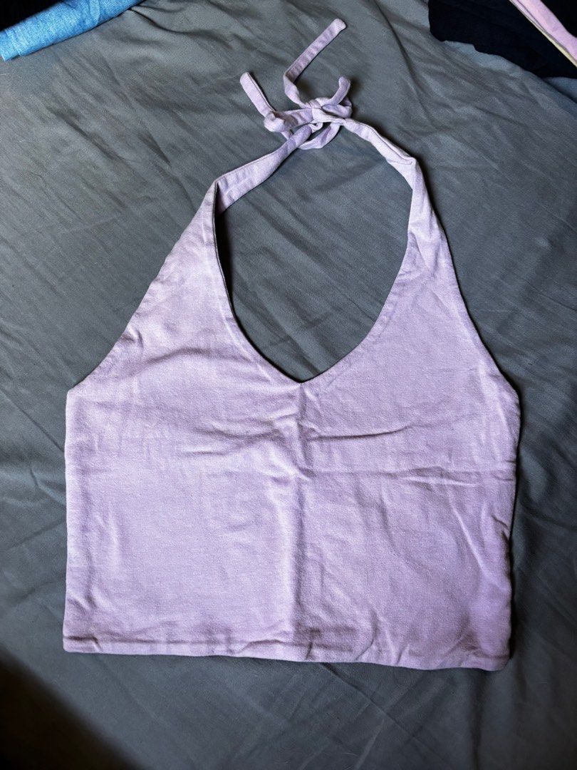 Lavender Halter Top (Category: Sleeveless) located in Cebu City. Submitted by getosimp (Listing ID 1413915951, Image 1). Description: Used Once Decluttering Fits XS-S.