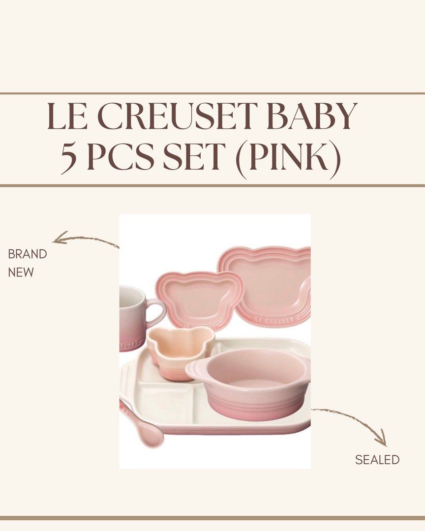 Le Creuset Baby Tableware Set (With Box) (Category: Weaning & Toddler Feeding) located in Taguig. Submitted by retailtherapyph (Listing ID 1405498214, Image 1). Description: • Comes with box • Retails ~14k.