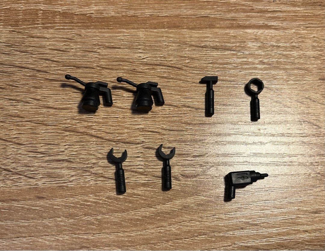 Lego tools (mostly from lego set 3179) (Category: Lego & Building Sets) located in Pasig City. Submitted by mr_declutterer (Listing ID 1413871981, Image 1). Description: Decluttering! Set of Lego tools. Includes two oil cans, a hammer, a wrench, a socket wrench, and a drill. Perfect for adding detail to your Lego builds or replacing lost pieces. Pay via Gcash or Bank transfer (BPI or BDO). Price does not inckude shipping cost..