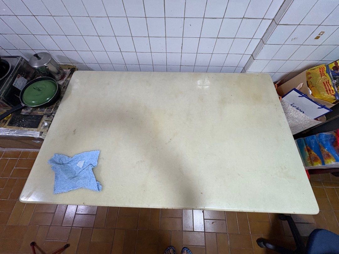 Marble dining table (Category: Tables & Sets) located in Singapore. Submitted by str4rxy (Listing ID 1414004530, Image 1). Description: qyop! but will accept your price if reasonable length: 150cm width: 90cm height: 73cm only self collect 350105 @ potong pasir ave 1 .