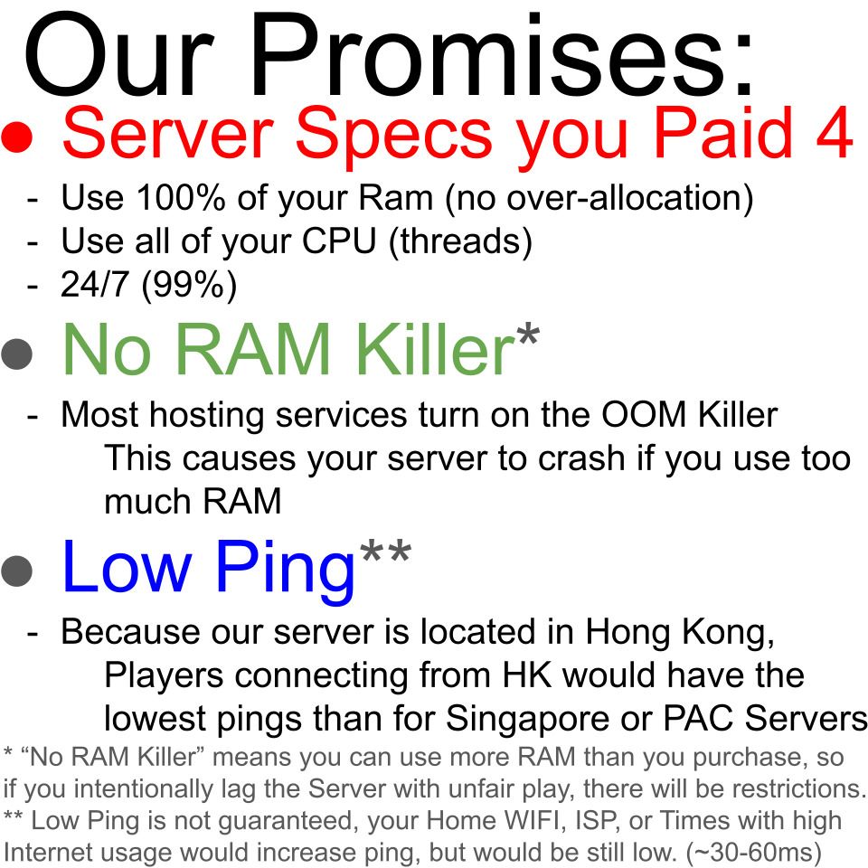 MINECRAFT SERVER HOSTING （分類：其他）位於 Hong Kong。 由 charles524 提交（商品編號 1413948395，圖片 2）。簡介： Description in pictures。