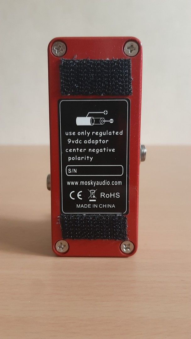 Mosky Crunch Red Distortion Mini Pedal True Bypass (Category: Musical Instruments) located in Mandaluyong City. Submitted by cyberbotots (Listing ID 1413907956, Image 2). Description: READING IS ESSENTIAL. Make sure that you read and understand the description and condition before you offer and buy. - This item comes with FREE foot switch cover (see photos). - Buy 2 guitar pedals and get 1 FREE patch cable. - Buy all 4 Mosky mini guitar pedals *S