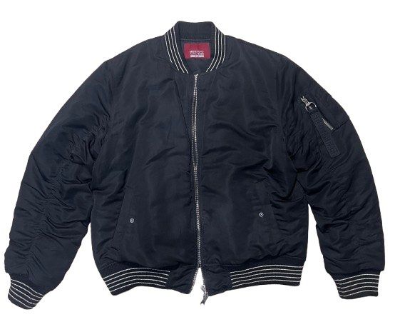 Mostly Heard Rarely Seen 8bit (MHRS) Pixel / Arcade Ghost Graphic Bomber Jacket (Category: Coats, Jackets and Outerwear) located in Baguio. Submitted by lattethrift21 (Listing ID 1414001336, Image 2). Description: Mostly Heard Rarely Seen (MHRS) 8bit Pixel / Arcade Ghost Graphic Bomber Jacket Xl on tag 28.5x21 No issue Excellent condition .