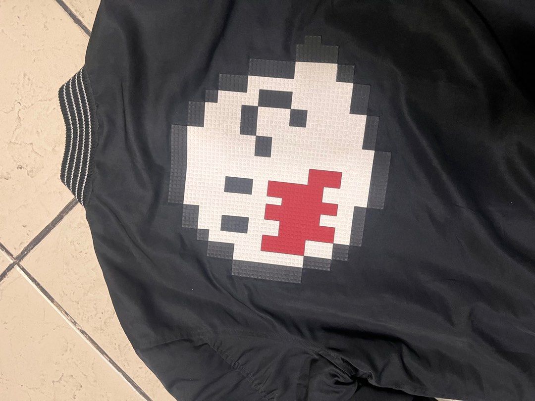 Mostly Heard Rarely Seen 8bit (MHRS) Pixel / Arcade Ghost Graphic Bomber Jacket (Category: Coats, Jackets and Outerwear) located in Baguio. Submitted by lattethrift21 (Listing ID 1414001336, Image 3). Description: Mostly Heard Rarely Seen (MHRS) 8bit Pixel / Arcade Ghost Graphic Bomber Jacket Xl on tag 28.5x21 No issue Excellent condition .