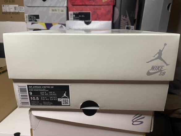 Nike Air Jordan 4 Retro SB (Category: Sneakers) located in Baguio. Submitted by thriftcrate2021 (Listing ID 1414046208, Image 2). Description: Air Jordan 4 Retro SB - Colorway: White, Navy, and Grey - Size: 9 US Brand New Selling for retail Price: 11,895 +sf slightly nego Shipping: J&T /Baguio meetup.