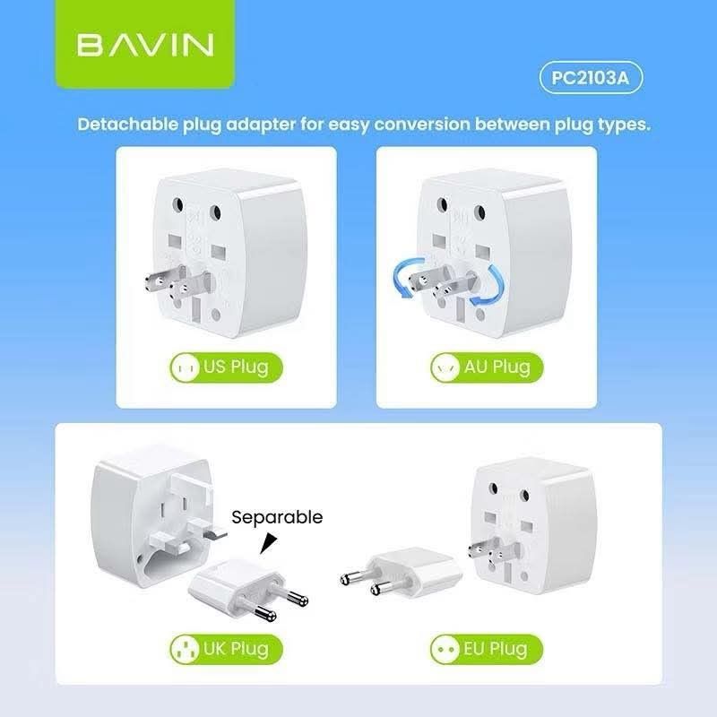 ORIGINAL BAVIN PC2103 3in1 Universal Travel Plug Adapter (Category: Chargers & Cables) located in Manila. Submitted by iliasjen (Listing ID 1414041146, Image 3). Description: ￼BAVIN PC2103 3in1 Universal Travel Plug Adapter.