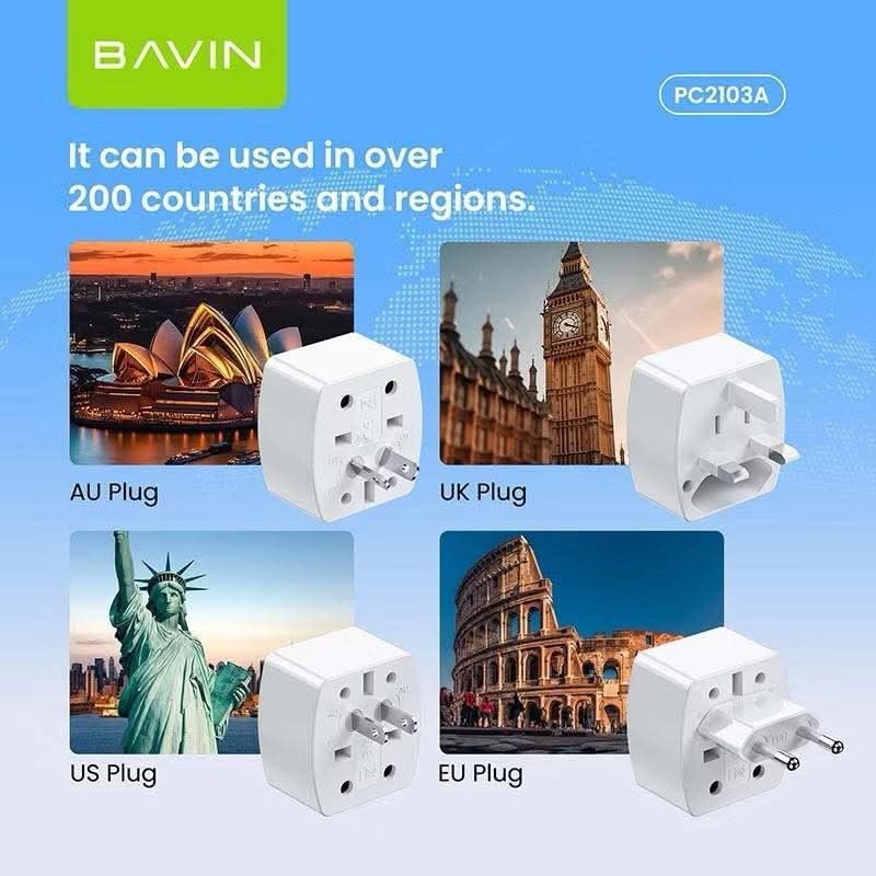 ORIGINAL BAVIN PC2103 3in1 Universal Travel Plug Adapter (Category: Chargers & Cables) located in Manila. Submitted by iliasjen (Listing ID 1414041146, Image 2). Description: ￼BAVIN PC2103 3in1 Universal Travel Plug Adapter.