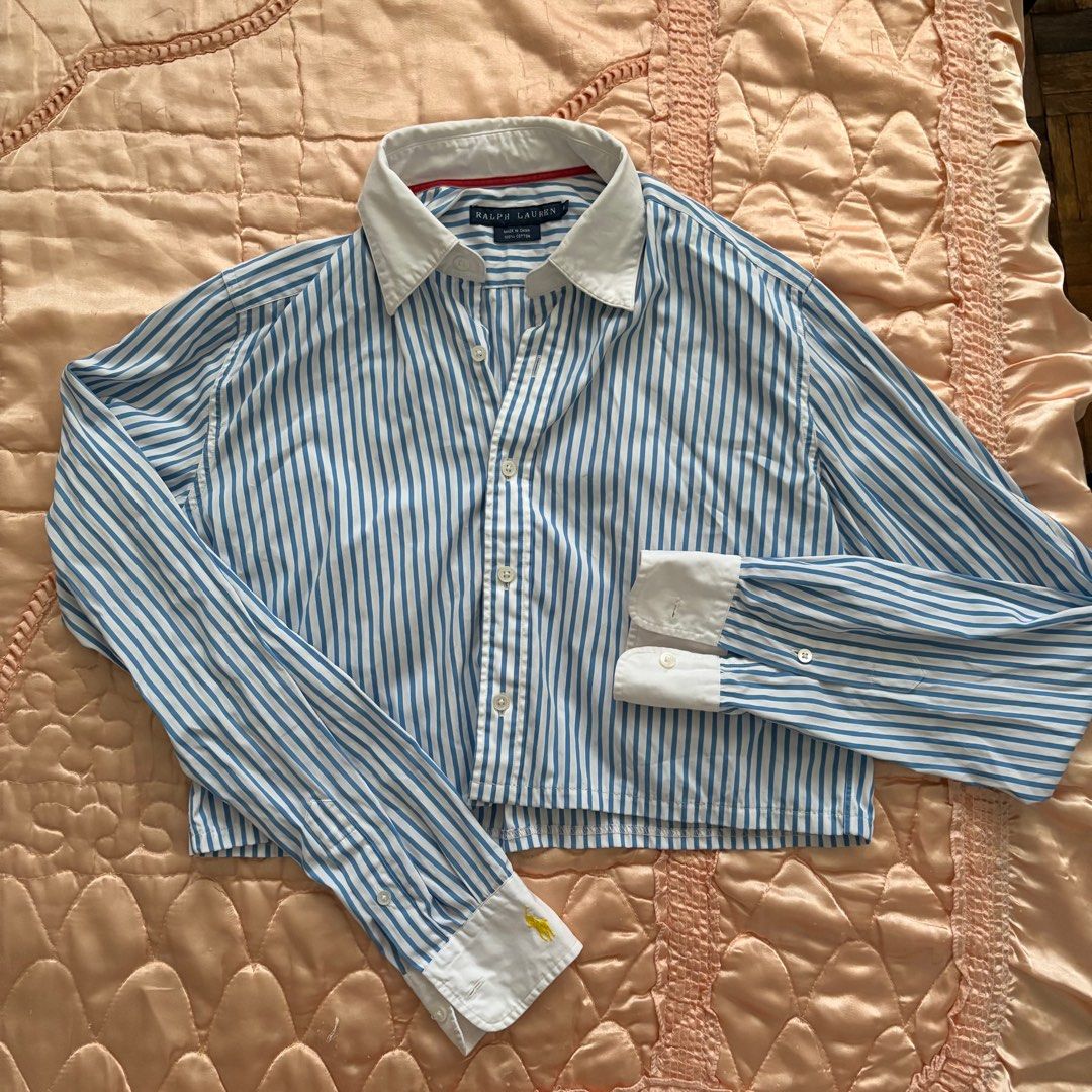Original Ralph Lauren Cropped long sleeves (Category: Shirts) located in Las Pinas. Submitted by slowcircle (Listing ID 1413949396, Image 1). Description: Original Ralph Lauren Long sleeves Good as new ( only wore it once) CROPPED Size XS TO SMALL Can send when worn picture.