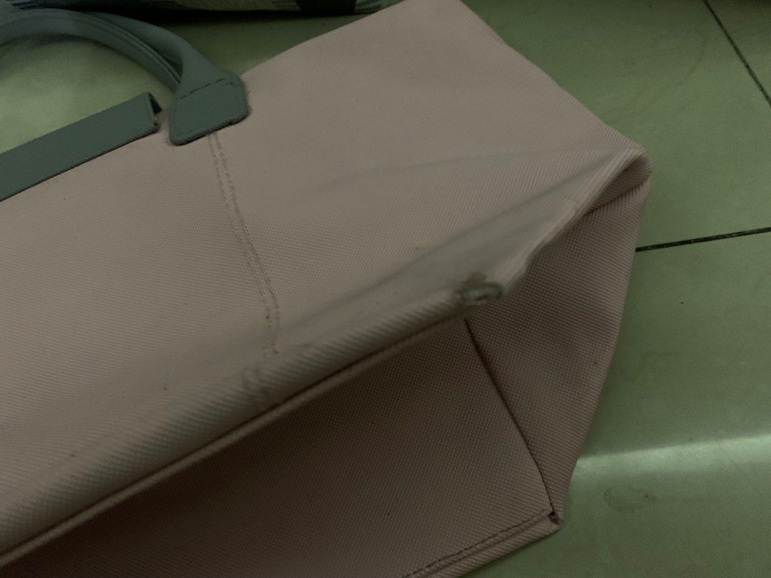 Pink and Gray EGG Shoulder Bag (Category: Shoulder Bags) located in Manila. Submitted by moolodica (Listing ID 1414053536, Image 3). Description: Pink and Gray EGG Shoulder Bag, has a few tears seen in the picture, well-used, but still usable! .