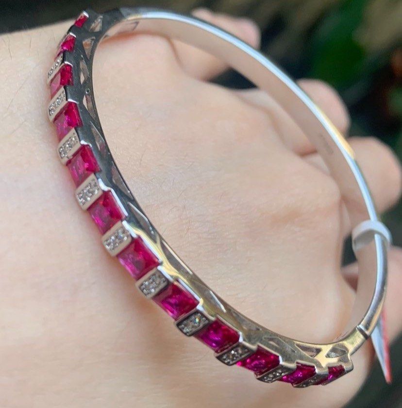 ruby tennis bangle PASSED DIAMOND TESTER PT950 (Category: Bracelets) located in Angeles City. Submitted by aaajaaaded (Listing ID 1413867375, Image 1). Description: FIRM PRICE PLUS SF VIA G PAYMENT FIRST .