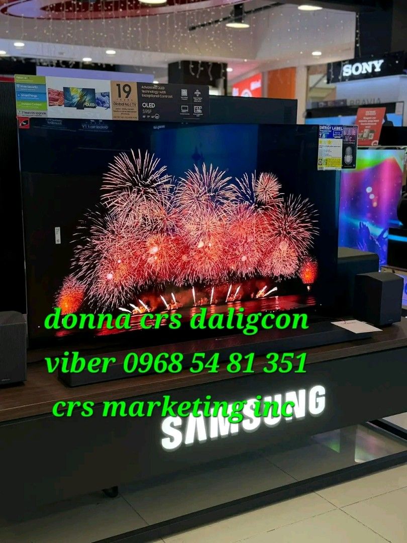 Samsung oled (Category: TV) located in Quezon City. Submitted by daligcon19 (Listing ID 1413936884, Image 2). Description: 🟧 SAMSUNG OLED TV 2025 MODEL FREE SOUNDBAR 55S95F 65S95F 77S95F 83S95F 55S85F 65S85F 🟧 QA55S95F - 80,900 / T420 QA65S95F - 101,000 / HWQ600F QA77S95F - 147,500 / Q800F QA83S95F - 217,300 / Q930F ( free installation and demo within metro manila - wall bracket not included ) QA55S85F - 59,000 / T420 QA65S85F - 78,000 / T420 P