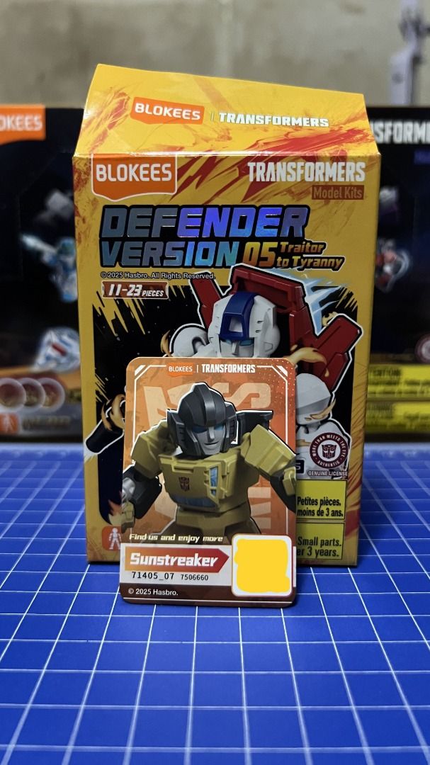 SEALED UNBUILT W/BOX BLOKEES TF Defender Version 05 Sunstreaker (Category: Figurines & Statues) located in Paranaque City. Submitted by camflare (Listing ID 1411873502, Image 1). Description: This is the Blokees Transformers Defender Version 05 Traitor to Tyranny Sunstreaker. The figure here is BRAND NEW, UNBUILT & SEALED. It comes with its accessories and alternate hands. And it comes with its box/packaging. Condition: The figure is SEALED, UNBU