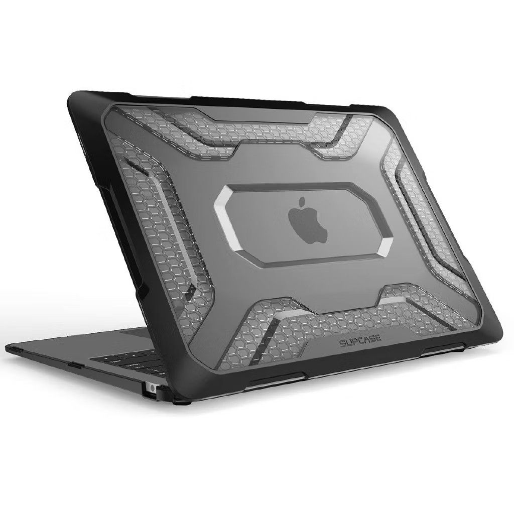 SUPCASE MacBook Air 13" Case (Category: Laptop Bags & Sleeves) located in Manila. Submitted by penkua (Listing ID 1413975145, Image 1). Description: - Compatible with MacBook Air 13" with Touch ID (Model A1932) - 360° corner and impact protection - Clear back with stylish honeycomb design - Durable black frame - Easy installation - Full access to all ports and features RFS: bought the wrong model and seller didn' allow me to return since I went p