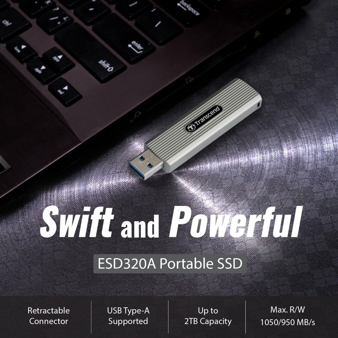 Transcend ESD320A 512GB 10Gbps USB Type A Portable SSD External Solid State Drive TS512GESD320A (Category: Hard Disks & Thumbdrives) located in San Juan City. Submitted by princessshyph (Listing ID 1413879191, Image 3). Description: Transcend ESD320A 512GB USB Type-A Portable SSD ⚡💾 Model: TS512GESD320A Fast and reliable external storage in a compact size. The Transcend ESD320A delivers 10Gbps transfer speed with solid-state performance, perfect