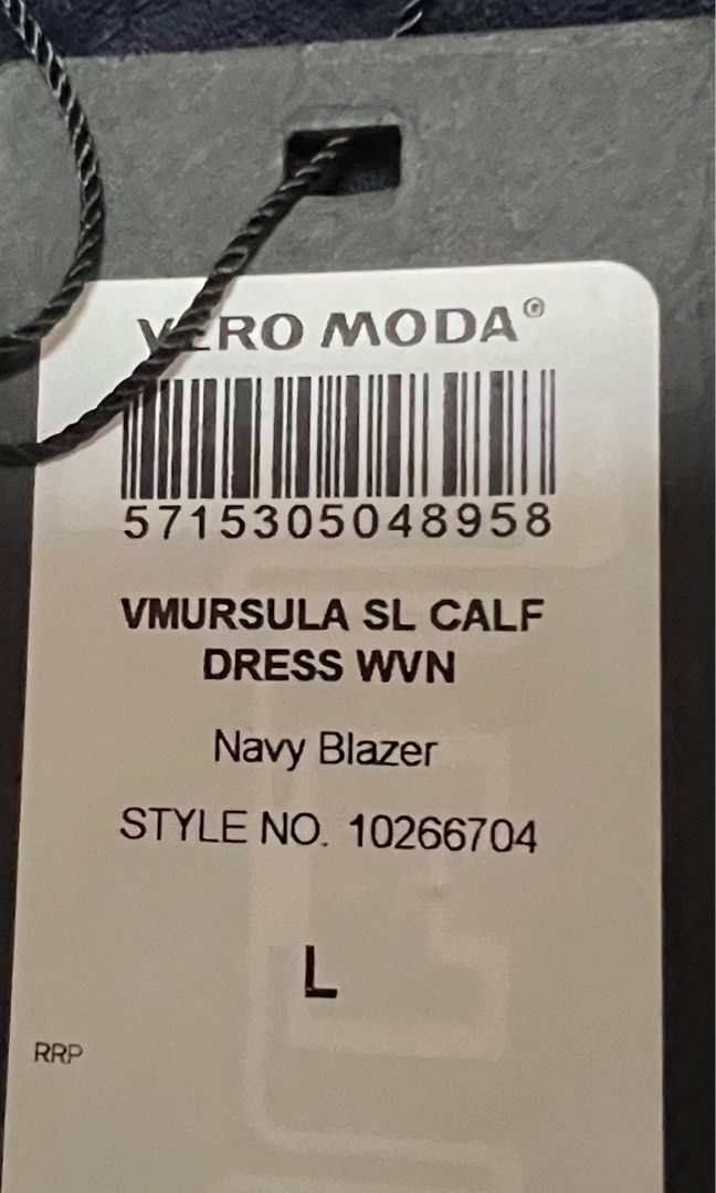 Vero Moda Long Casual Dress (Category: Dresses) located in Santa Rosa. Submitted by bebs_11 (Listing ID 1413880470, Image 3). Description: Navy blue dress from Vero Moda. It is a sleeveless wrap dress with eyelet detailing. The size is L. The dress has a V-neckline and a tie closure at the waist. .
