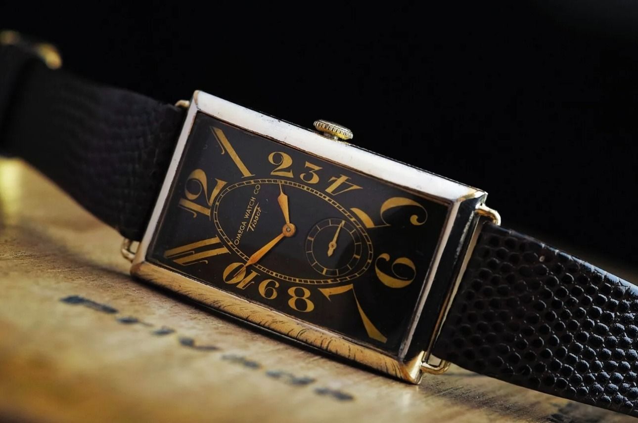 1939 Ultra Rare Early Tissot Omega Watch Co Banana Exploding Numbers ...