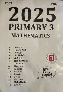 Primary 3 Mathematics Past Year Exam Papers 2024, 2023 & 2022, Hobbies ...