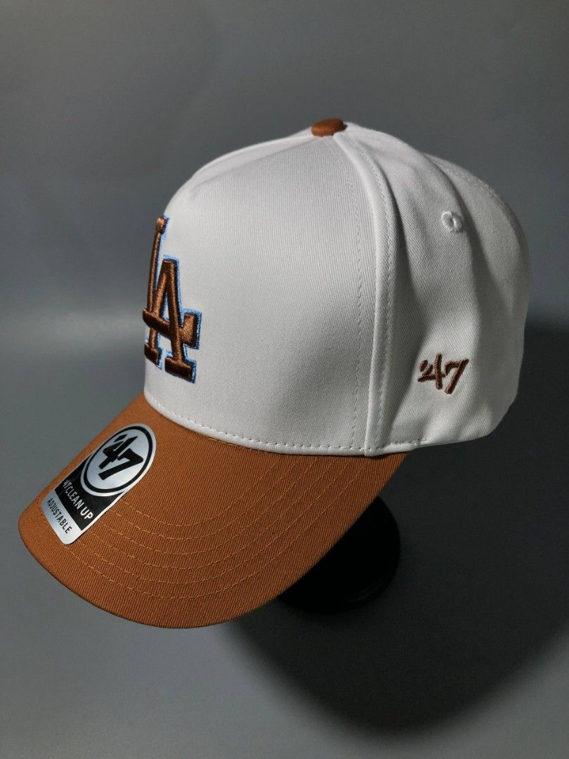 47 Brand Los Angeles Dodgers Cap (Category: Caps & Hats) located in Quezon City. Submitted by dshop_ph (Listing ID 1414229316, Image 3). Description: - Los Angeles Dodgers cap - Features the Dodgers logo - White crown and brown brim - '47 Clean Up' adjustable tag - Includes a '100th Anniversary Dodgers' side patch - snapback ✔️ pang porma ✔️ pangregalo mo sa jowa ✔️ regalo mo sa sarili mo dahil deserve mo ✔️ dagdag pogi points ✔️ with box include