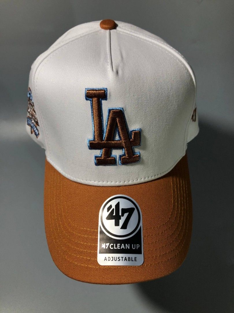 47 Brand Los Angeles Dodgers Cap (Category: Caps & Hats) located in Quezon City. Submitted by dshop_ph (Listing ID 1414229316, Image 2). Description: - Los Angeles Dodgers cap - Features the Dodgers logo - White crown and brown brim - '47 Clean Up' adjustable tag - Includes a '100th Anniversary Dodgers' side patch - snapback ✔️ pang porma ✔️ pangregalo mo sa jowa ✔️ regalo mo sa sarili mo dahil deserve mo ✔️ dagdag pogi points ✔️ with box include