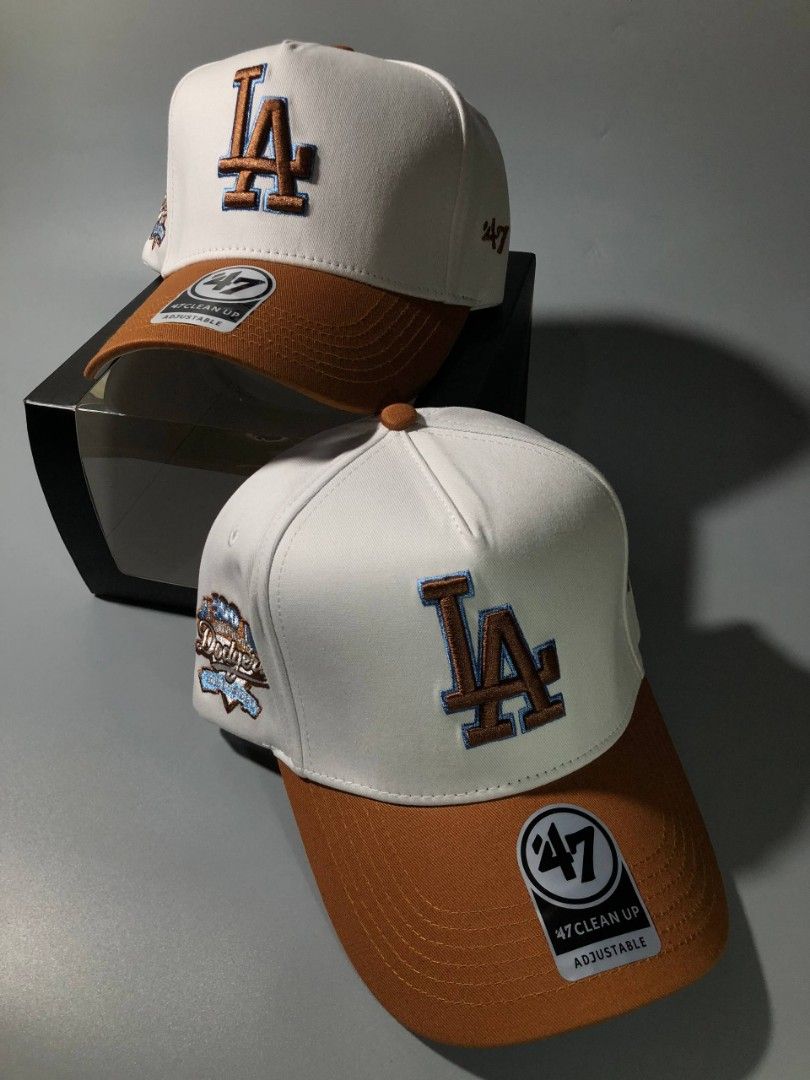 47 Brand Los Angeles Dodgers Cap (Category: Caps & Hats) located in Quezon City. Submitted by dshop_ph (Listing ID 1414229316, Image 1). Description: - Los Angeles Dodgers cap - Features the Dodgers logo - White crown and brown brim - '47 Clean Up' adjustable tag - Includes a '100th Anniversary Dodgers' side patch - snapback ✔️ pang porma ✔️ pangregalo mo sa jowa ✔️ regalo mo sa sarili mo dahil deserve mo ✔️ dagdag pogi points ✔️ with box include