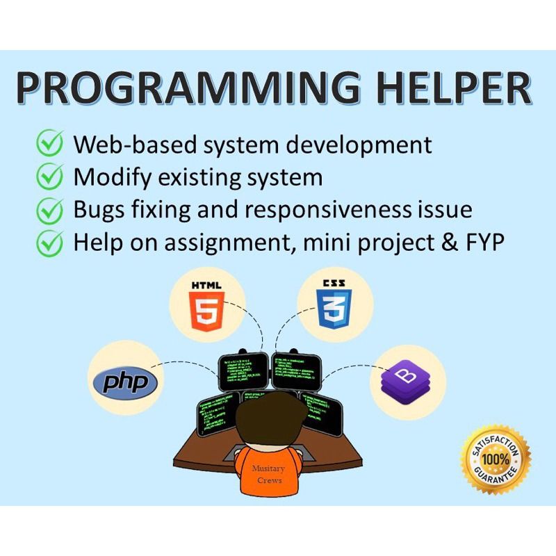 Assignment Help | Web Development |App Development |Cloud Applications Deep Learning/Machine Learning |Image Detections Java/Python/c++ |Projects Programing Assignments SPSS | Data Analysis | Data science & Reports| C Coding Assignment | (Category: Tuition) located in Kuala Lumpur. Submitted by fyp_assignment_helper (Listing ID 1414160656, Image 2). Description: WATSAP# 0175927839 Web Application (HTML, CSS, Java Script, PHP, Flask, Django, Larva