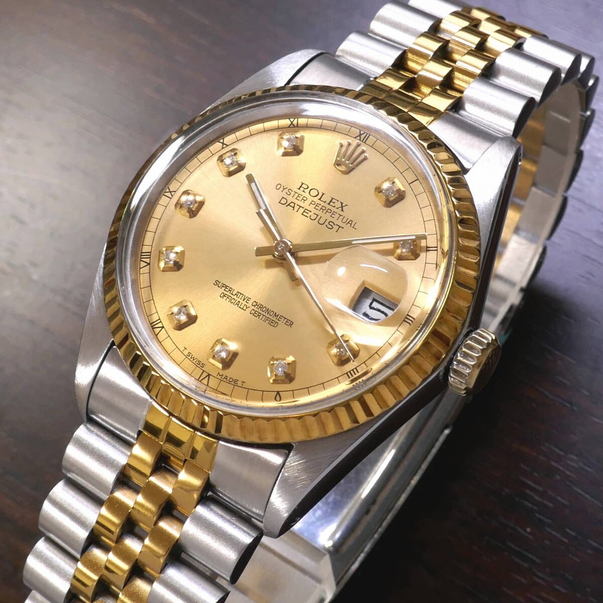 Dead S-grade, superb condition! Overhauled! ROLEX Datejust 10-point ...