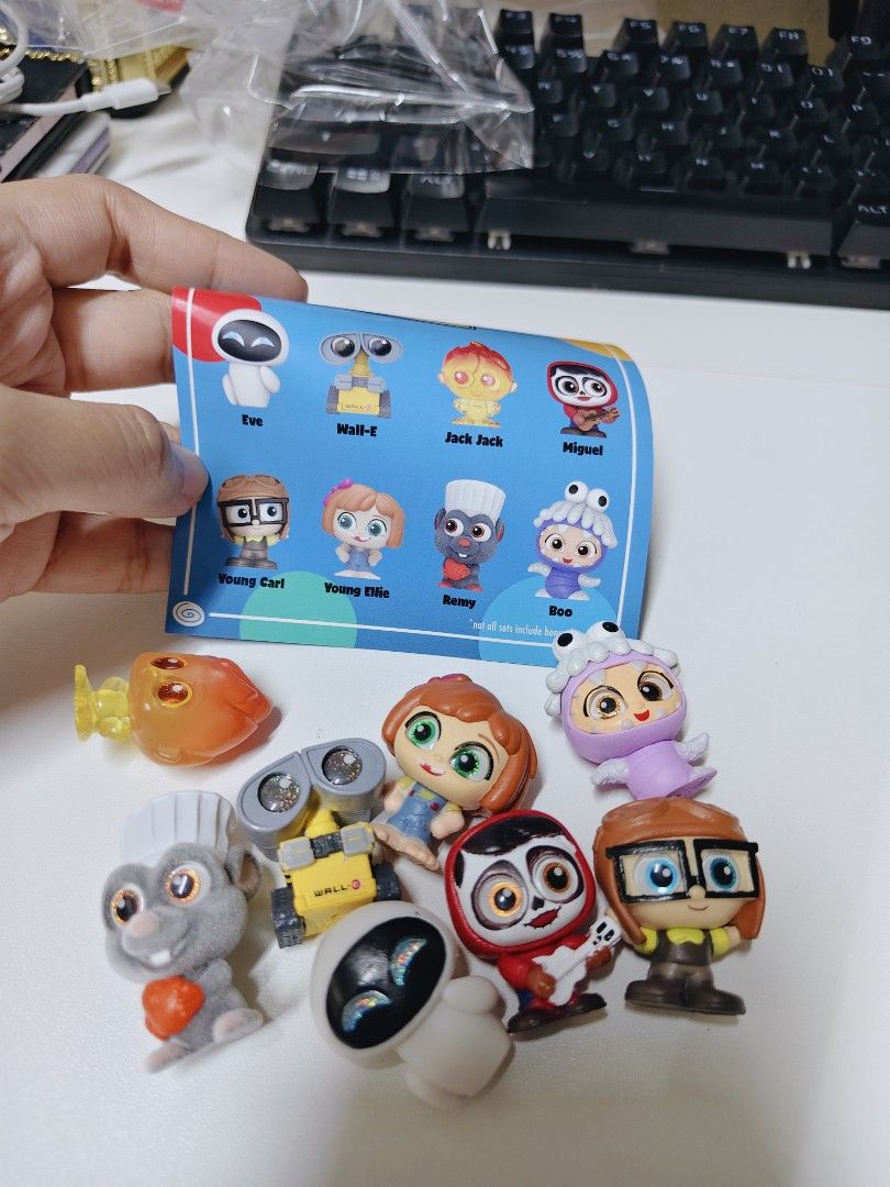 Disney Pixar Toy Figures Set (Category: Designer & Blind Box Toys) located in Pasig City. Submitted by lian_sam (Listing ID 1414142916, Image 2). Description: - Disney Doorables Pixar fest - Includes Wall-E, Eve, and Coco characters - Set of eight figures - Small size, suitable for display or play i have 2 sets available.