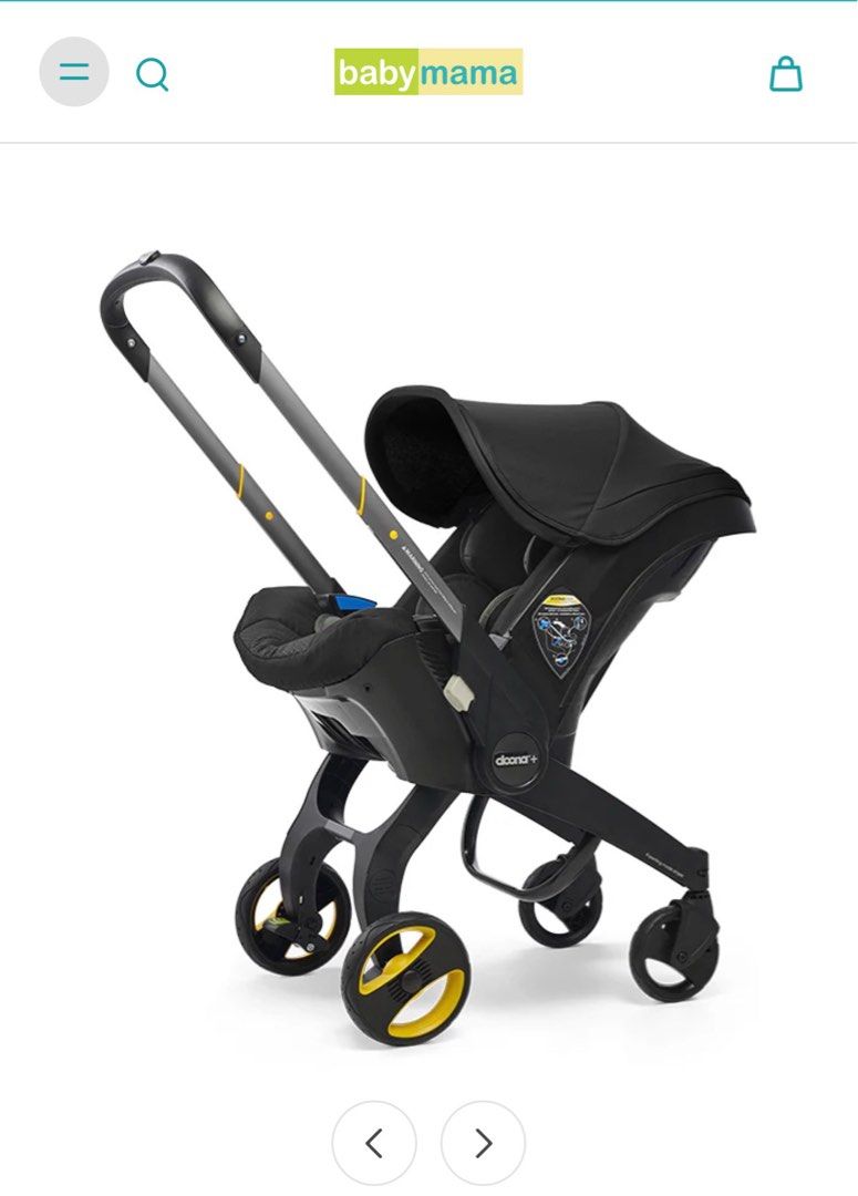 Doona Infant Stroller/Car Seat - Nitro Black (Category: Strollers) located in Marikina City. Submitted by ninscan (Listing ID 1414093965, Image 2). Description: - Doona Infant Stroller/Car Seat in Nitro Black - Black seat with canopy - Five-point harness for safety - Easy to maneuver with handle and wheels - Doona logo visible - Minimal use only for 4 months - Reason for selling: family moving to US and will not bring this stroller, purchased las