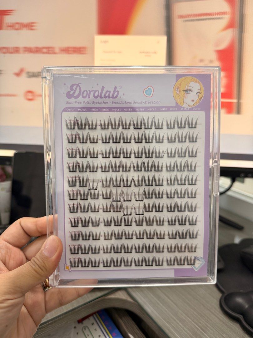 Dorolab Glue-Free False Eyelashes (Category: Makeup) located in Manila. Submitted by knipponpicks_ph (Listing ID 1414094903, Image 1). Description: - Dorolab BravelLion False Eyelashes (Wonderland Series) - Glue-free application - Unique grid pattern - Clear packaging for easy viewing - Brand new (but no plastic).