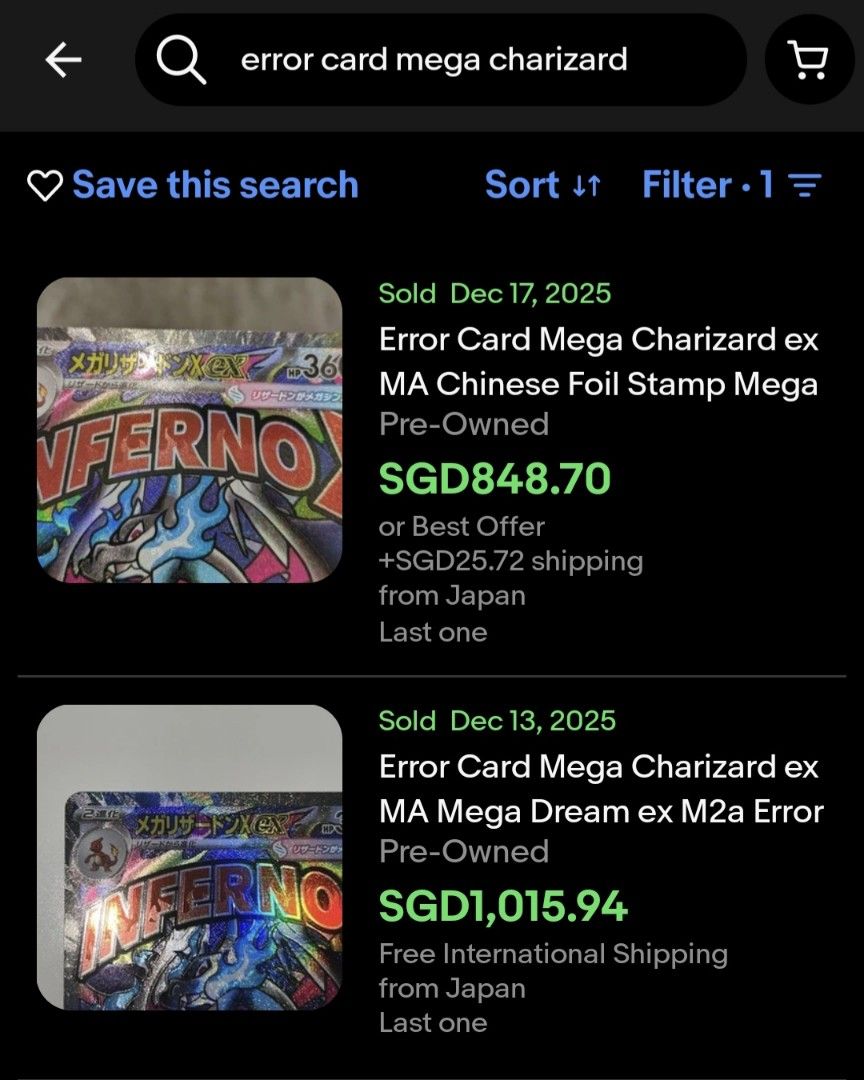 Error Card Mega Charizard ex MA Error Card Chinese Foil Stamp Mega