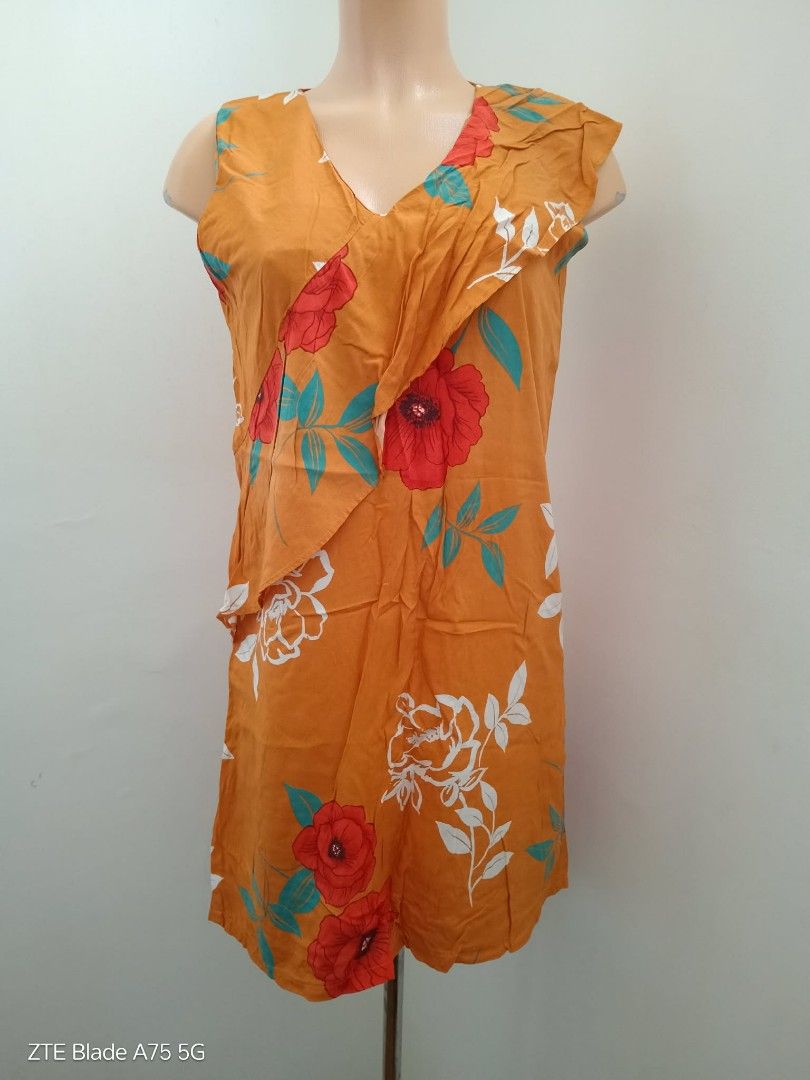 Floral Orange Dress (Category: Dresses) located in Binan City. Submitted by criscb (Listing ID 1414192655, Image 1). Description: 🌼 Floral Orange Dress 🌼 Beautiful sleeveless dress in warm mustard with red floral prints 🌸 ✔️ Lightweight & comfy ✔️ Perfect for casual days or outings 📏 Fits small–medium 💰 Affordable price 📩 DM to order .