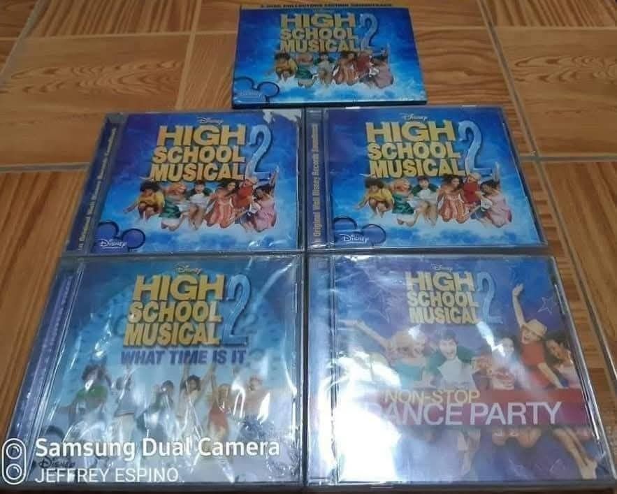 High School Musical 2 CDs (Category: CDs & DVDs) located in Quezon City. Submitted by jeffreyespino (Listing ID 1414240201, Image 1). Description: -Prices from Php500-Php1000 - High School Musical 2 - Includes the original soundtrack CD. - Also includes a special edition CD. - Special edition features "What Time Is It?" and "Non-Stop Dance Party". - All CDs are in their original cases. - Perfect for High School Musical fans! All original CD We ac