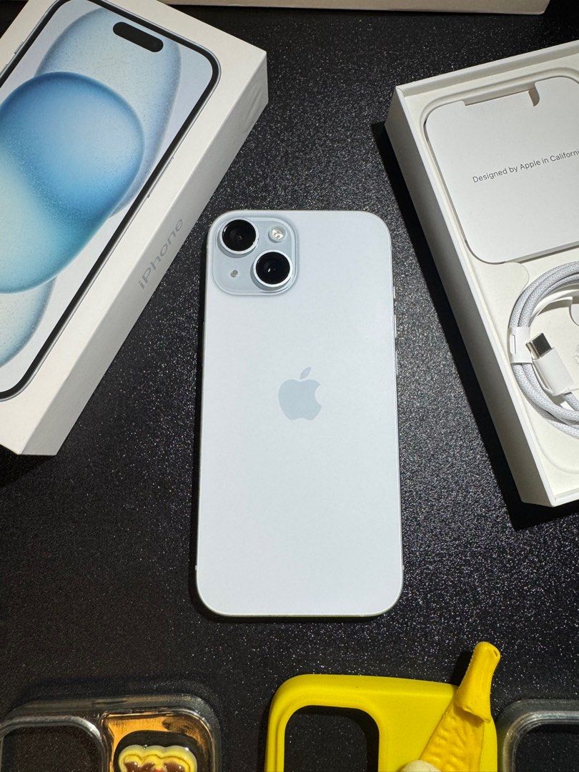 iPhone 15 128gb & CASpace (NEGOTIABLE) (Category: iPhone 15 Series) located in San Juan City. Submitted by warito (Listing ID 1414180527, Image 2). Description: Phone 15 blue 128gb 📱 Comes with 5 cases including branded Japanese CASpace water case purchased in Tokyo. Price: ₱27500 (willing to negotiate) Battery Health: 87% Location: San Juan Description: Selling my iPhone 15 purchased in February 2024 from SENCO LINK. Screen has no cracks but mi