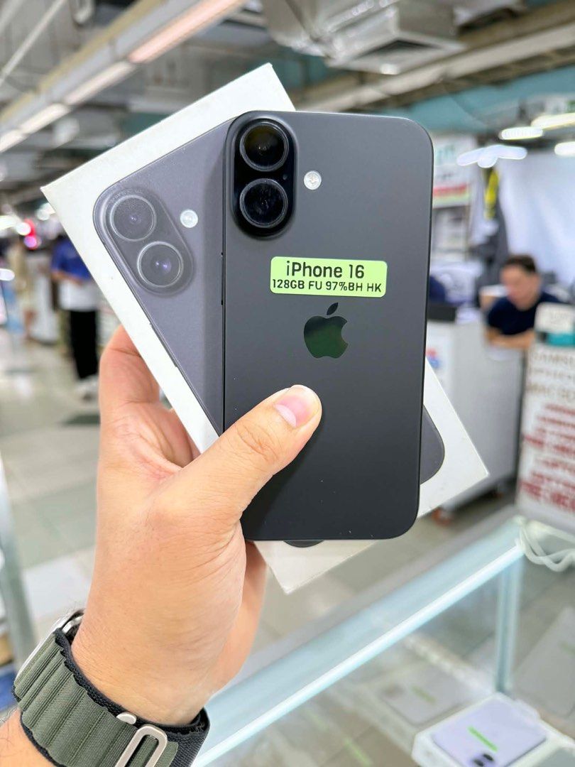 Iphone 16 128GB 97BH HK variant Openline with box no issues (Category: iPhone 16 Series) located in San Juan City. Submitted by najihahtelecomshop2018 (Listing ID 1414225946, Image 2). Description: Legit Store | Original unit FOR SALE | TRADE / SWAP ▫️INSTALLMENT thru: 🔸Credit Card (straight / installment) 🔸Ggives / Gcredit + 6% interest 🔸Spay Later + 6% interest (RFS: Buy and Sell any kinds of Gadgets) Description: iPhone 16 128GB ( other GB 