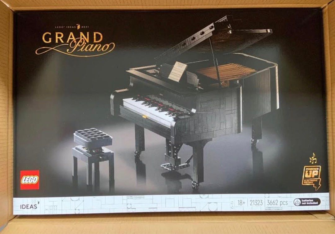 LEGO 21323 Ideas Grand Piano (Category: Lego & Building Sets) located in Quezon City. Submitted by rubicscube (Listing ID 1414059949, Image 1). Description: BNIB. Sealed. Actual pics posted. Buyer to arrange pick up from my place. Nearest landmark is FEU DILIMAN. - LEGO Ideas Grand Piano set (3662 pieces) - For ages 18+ - Brand new and sealed - Features a detailed grand piano model - Includes a matching stool - Powered Up functionality - Batterie