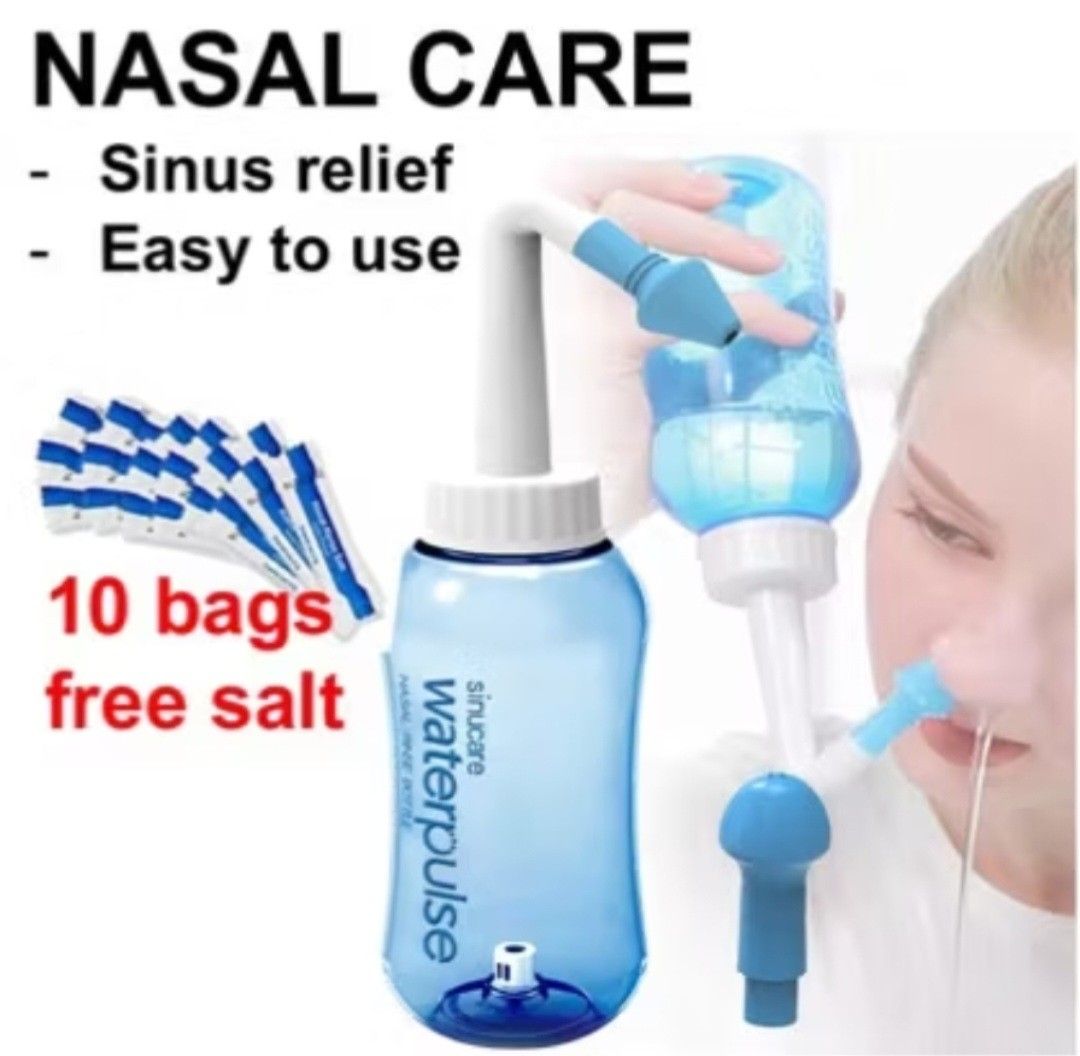 Manual Sinus Rinse Bottle | Anti-Backflow Nasal Wash | 300ml Large ...