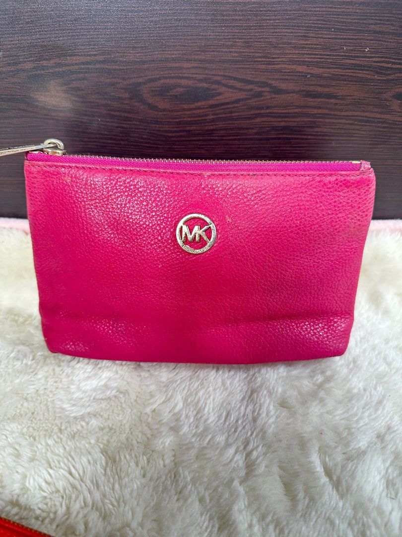 Michael Kors & Furla Clutch Set (Category: Luxury Bags & Wallets) located in Cainta. Submitted by shopbyyna (Listing ID 1414105570, Image 2). Description: - Set includes two leather clutches. - Bright pink Michael Kors clutch: - Gold zipper - MK logo - Interior label - Red Furla clutch: - Gold zipper.