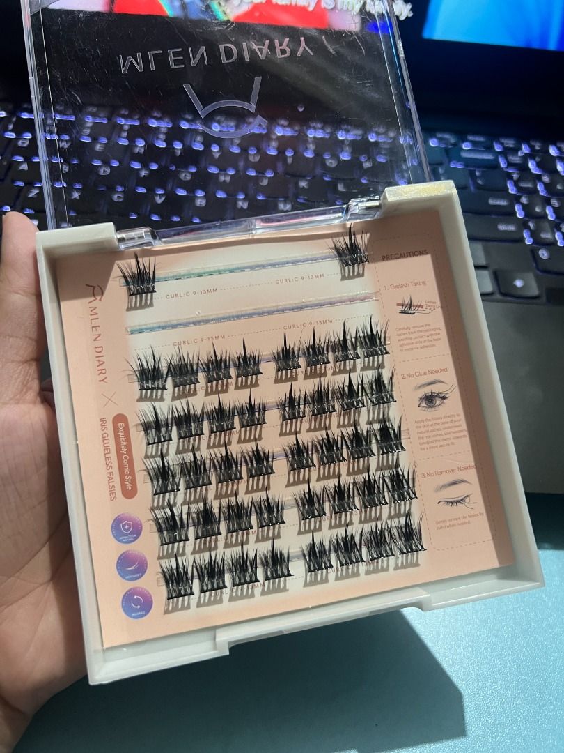 MLEN DIARY IRIS GLUELESS CLUSTER LASHES (Category: Makeup) located in Pasig City. Submitted by hazzelle.co (Listing ID 1414148543, Image 2). Description: .