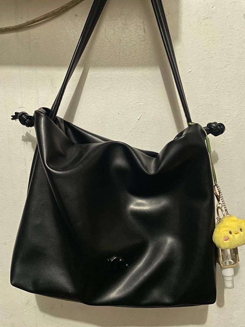 MOSSDOOM (Danica) - Drawstring Tote Bag (Category: Luxury Bags & Wallets) located in Mandaluyong City. Submitted by siynea (Listing ID 1414200036, Image 2). Description: my school bag! sad to let it go 🥹 - used but still in good condition - no major flaws - keychains not included - spacious enough for daily essentials :) - mop: maribank - mod: j&t, lalamove.
