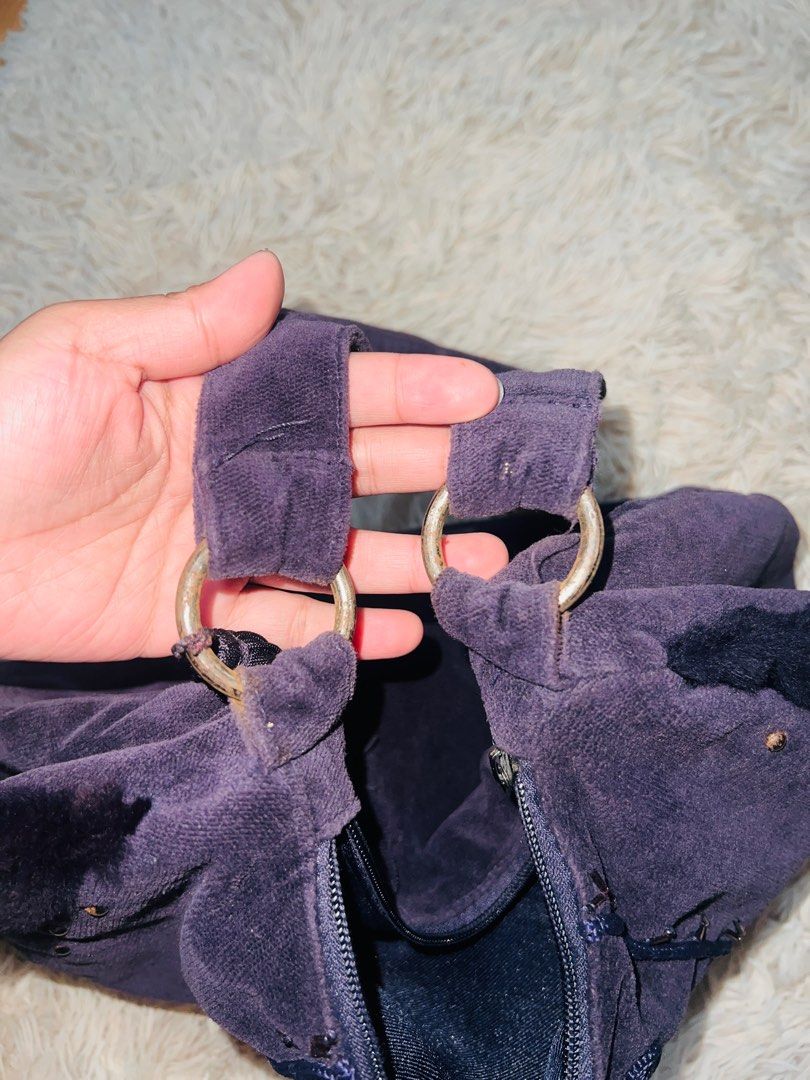Nine West Corduroy Shoulder Bag (Category: Shoulder Bags) located in Baguio. Submitted by whimsyymom (Listing ID 1414179442, Image 3). Description: Nine west Corduroy Violet shoulder bag Tarnished silver wear Kasya notebook, long wallet, payong 💰200 PHP negotiable for sure buyers Shipping via J&T Amount + SF.