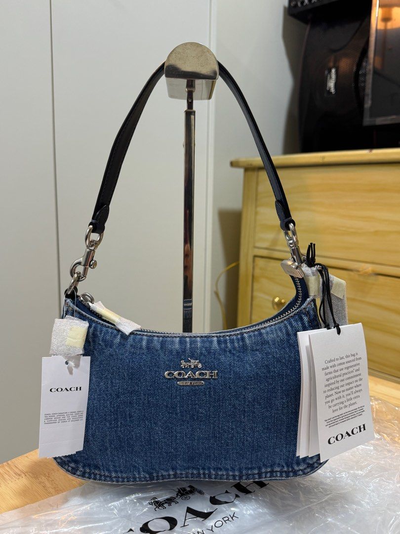 Original Coach Teri in Denim & Pebbled Black (Category: Luxury Bags & Wallets) located in San Fernando. Submitted by luckyfindsco (Listing ID 1414211608, Image 3). Description: 📌Price per bag. Slightly negotiable. 📌100% original. Complete inclusions. 📌Price tag, care card, and polyplastic. 📌Lalamove/Grab ready or pickup personally. Location is Pasig City .