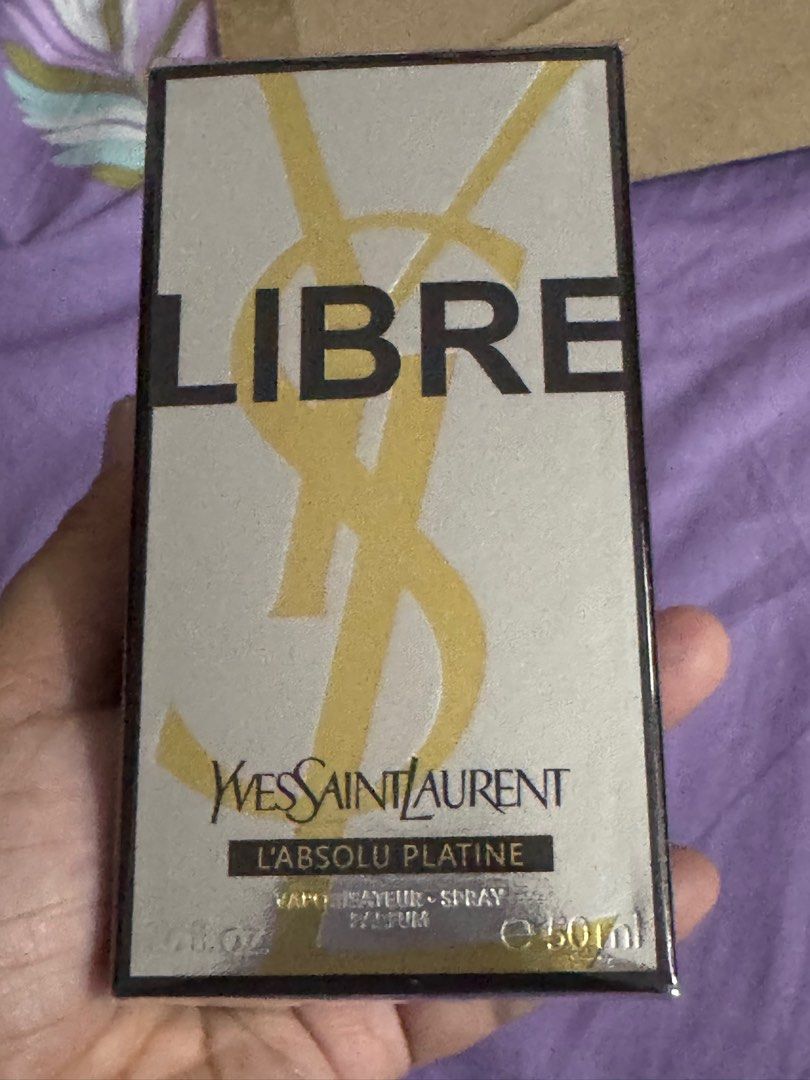 Original YSL libre L’absolu Platine 50ml (Category: Fragrance & Deodorants) located in Quezon City. Submitted by branded_jo (Listing ID 1414176083, Image 1). Description: Original YSL libre L’absolu Platine 50ml Brand new Sealed 50ml Bought in US Lalamove Ready .