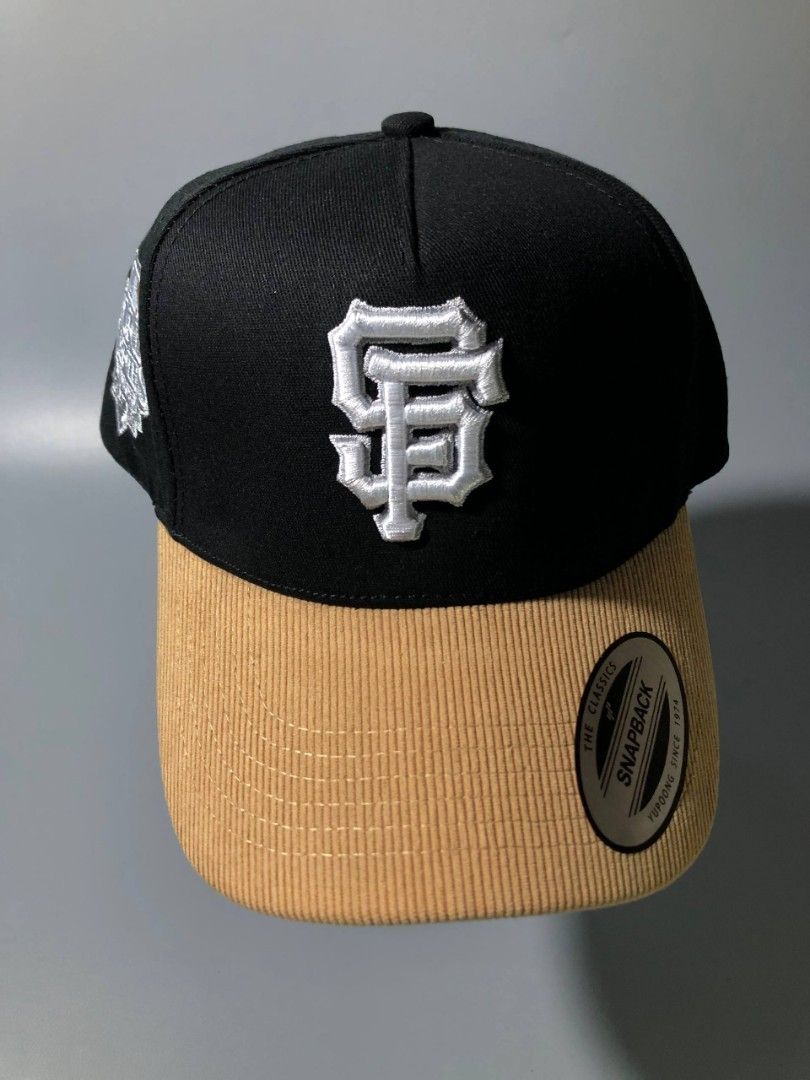 San Francisco Giants Corduroy Cap (Category: Caps & Hats) located in Quezon City. Submitted by dshop_ph (Listing ID 1414232999, Image 2). Description: - San Francisco Giants cap - Features team logo on front - Includes World Series patch - Black crown - Corduroy brim - Snapback style - Unworn condition ✔️ pang porma ✔️ pangregalo mo sa jowa ✔️ regalo mo sa sarili mo dahil deserve mo ✔️ dagdag pogi points ✔️ snapback ✔️ with box included ✔️ new IG