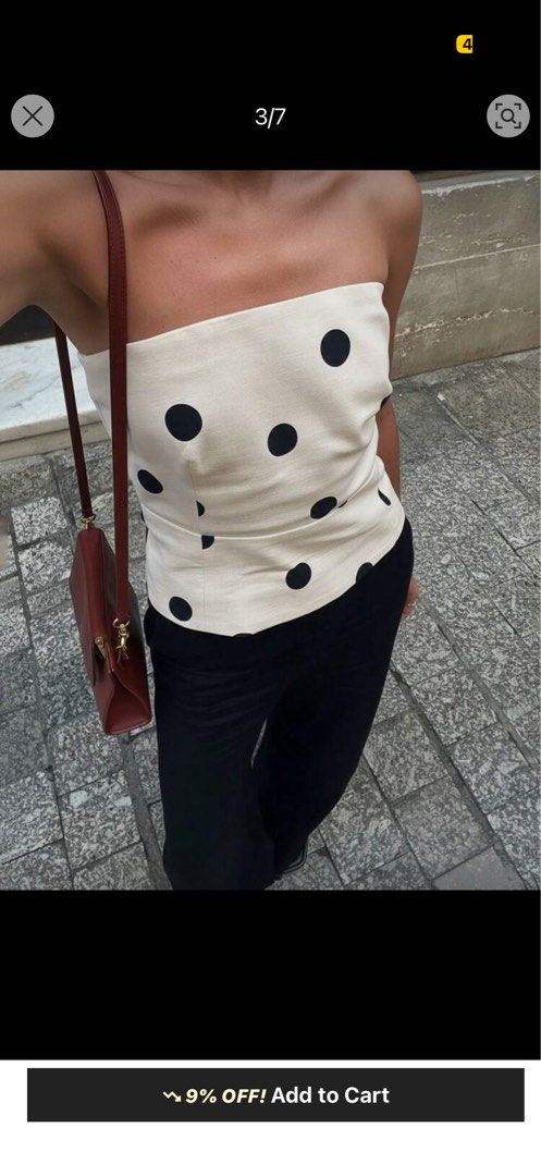 SHEIN Polka Dot Tube Top (Category: Sleeveless) located in Malolos. Submitted by priothv (Listing ID 1414142839, Image 1). Description: - never used.