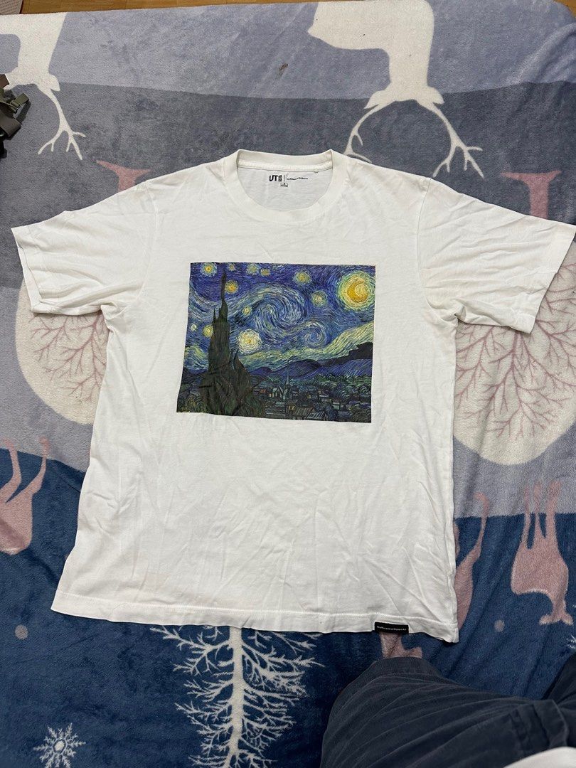 Uniqlo x Van Gogh (Category: Tshirts & Polo Shirts ) located in Lucena. Submitted by deklutter (Listing ID 1414077394, Image 1). Description: Uniqlo x Van Gogh Starry Starry Night Good condition 💯 20x26 J&T.